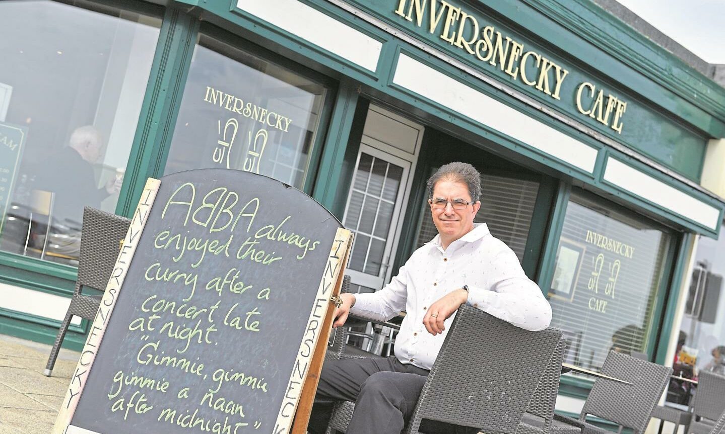 Life's a beach for the man behind the board jokes at the Inversnecky Cafe