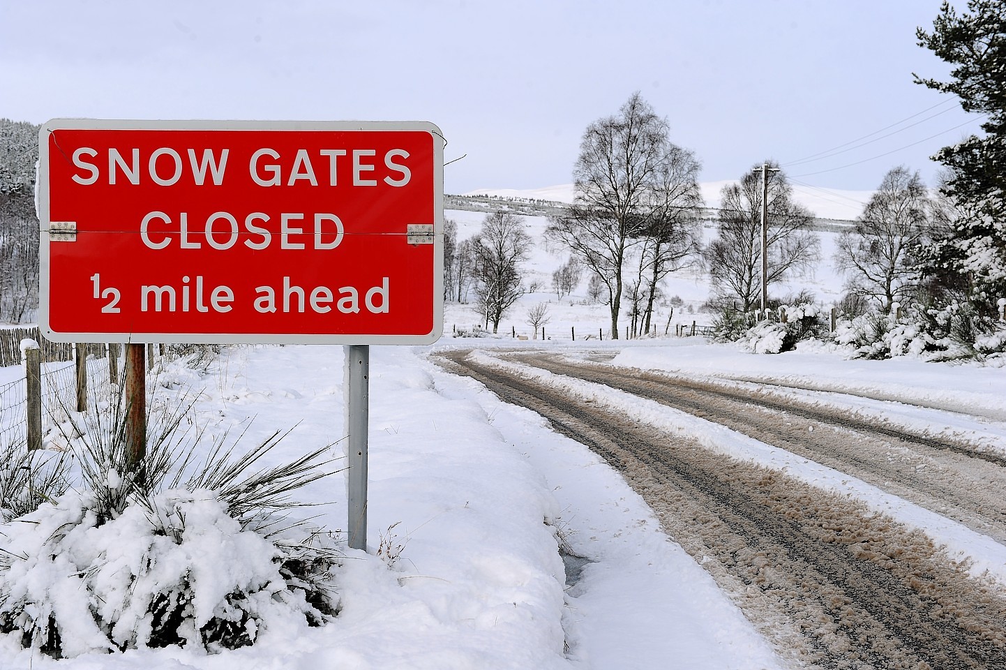 Arctic air prompts first Scottish snow gate closure of the season