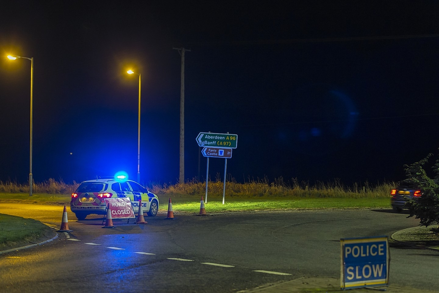 A96 closed following a second serious incident this evening