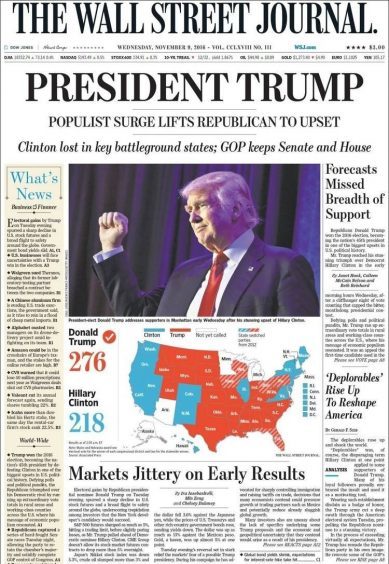 cover to news how newspapers victory Trump worldâ€™s Donald reported the How