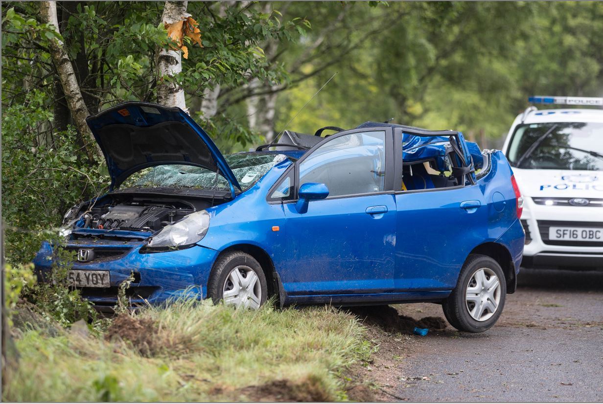 Girl, 7, and woman airlifted to hospital after two-car crash on A90 - Daily  Record