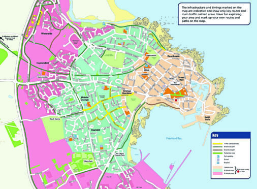 Maps dished out to Peterhead businesses to promote active travel ...