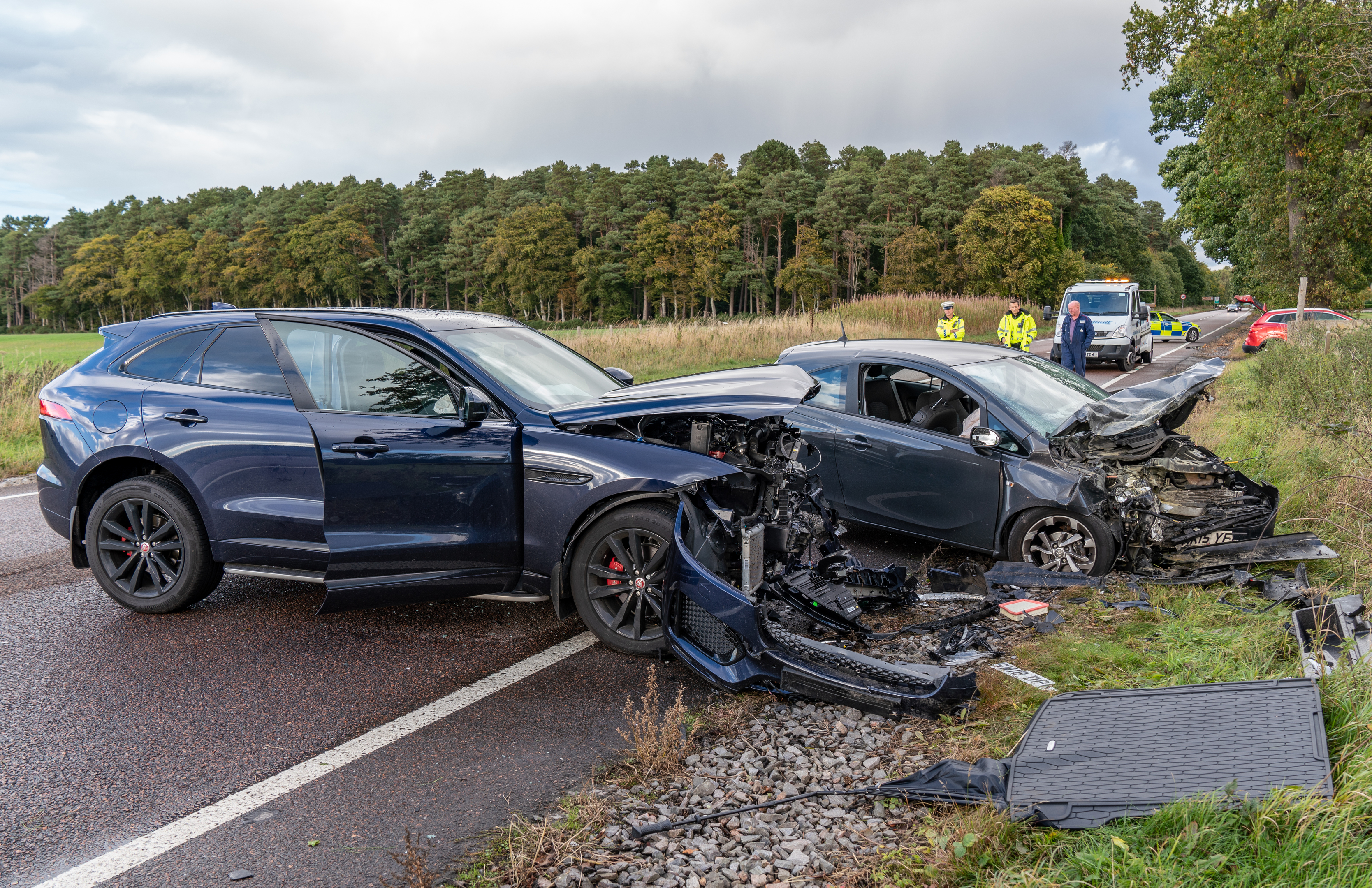 Serious two vehicle crash causes A96 to be closed in Moray