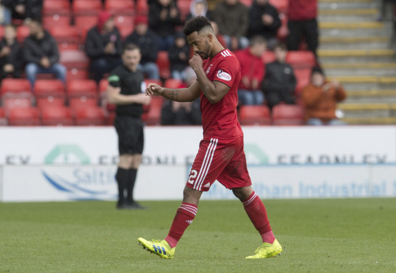 Aberdeen boss Derek McInnes hails Shay Logan for playing through pain against Celtic