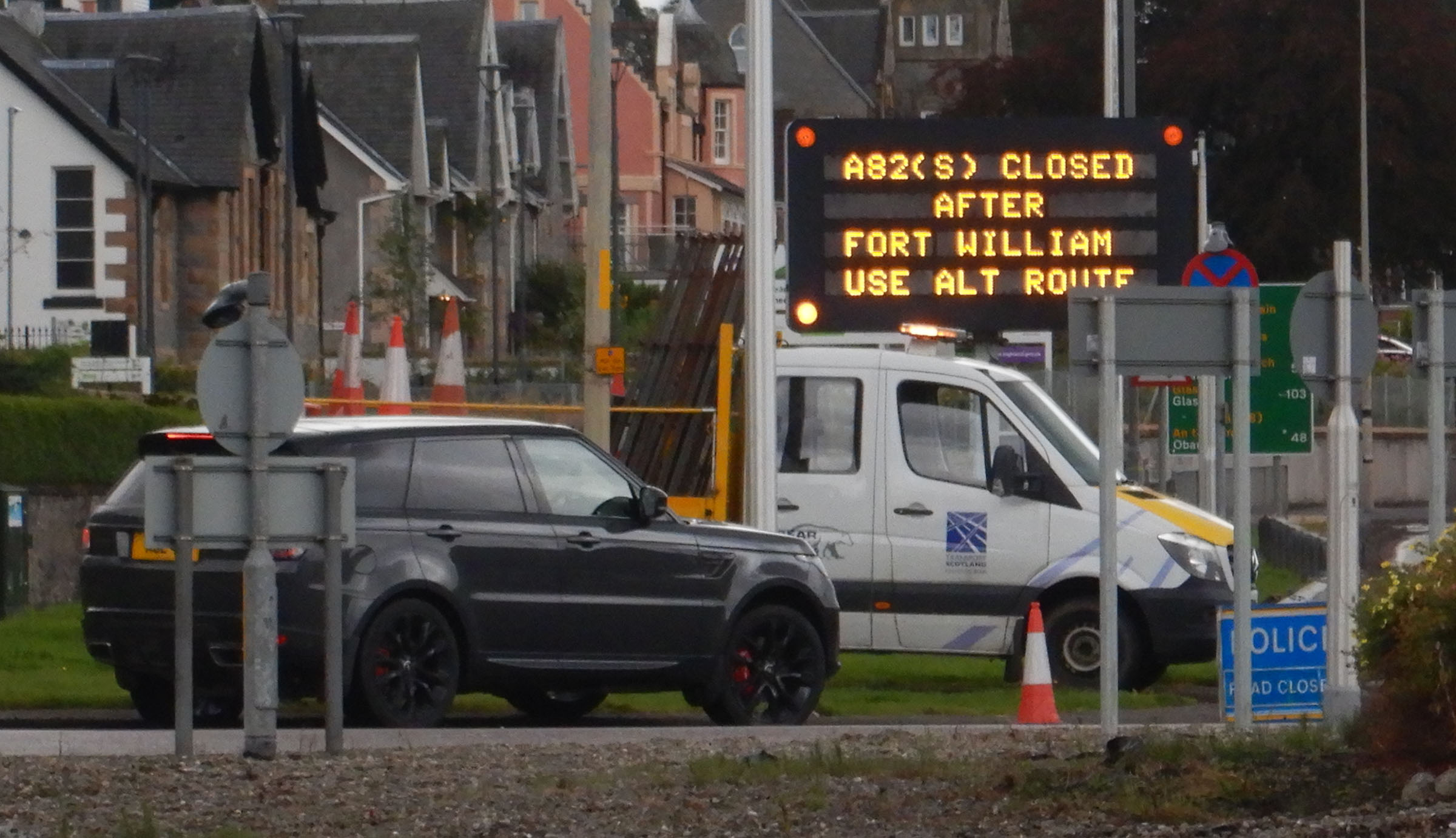 200 mile detour for drivers on the A82 after collision