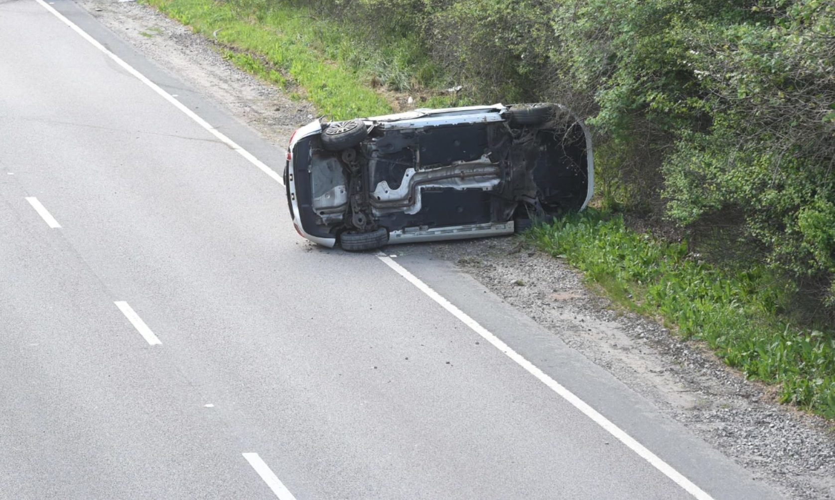 Two car crash on A96 at Inverurie closed road in both directions