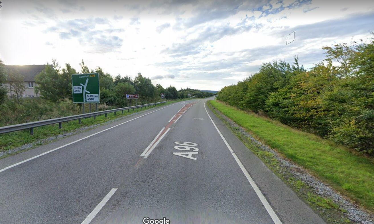 Woman taken to hospital following two-vehicle crash on A96