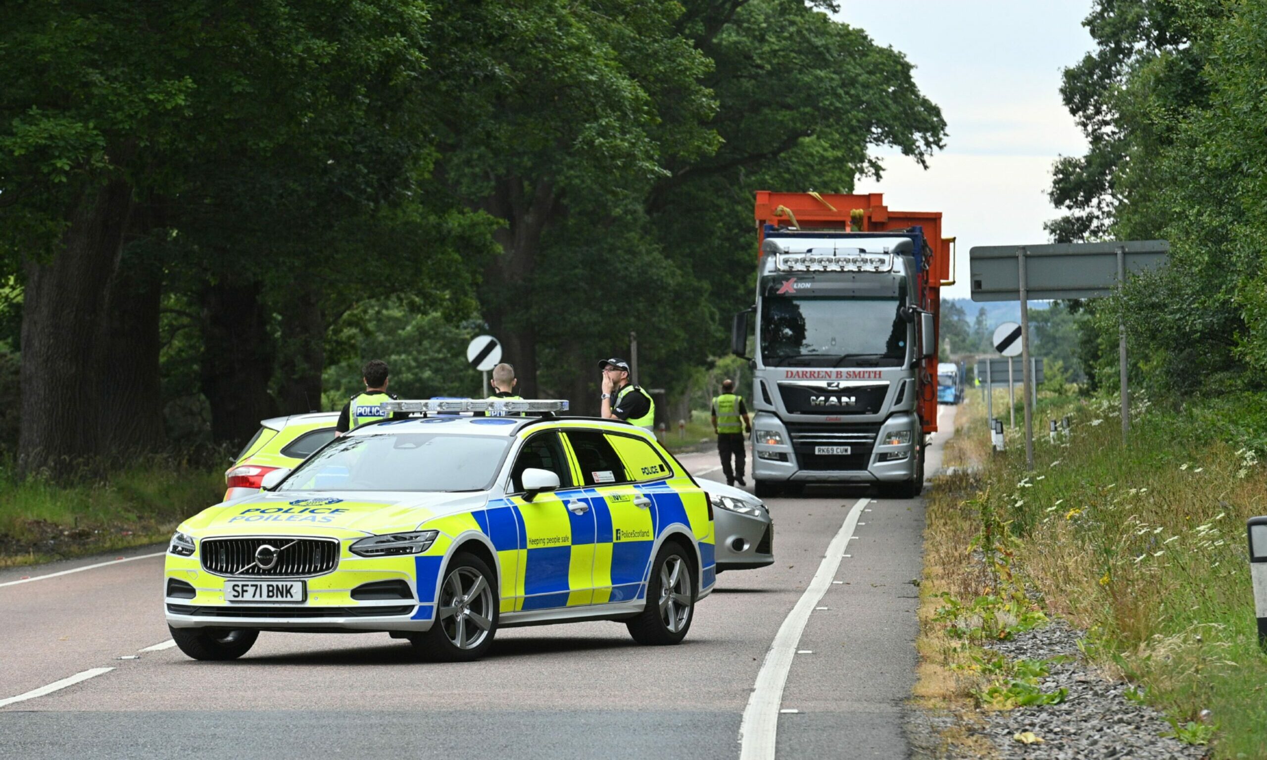 A96 road closed after crash near Brodie Castle