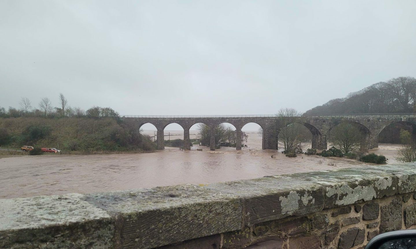 Travellers evacuated from St Cyrus site after river bursts its banks