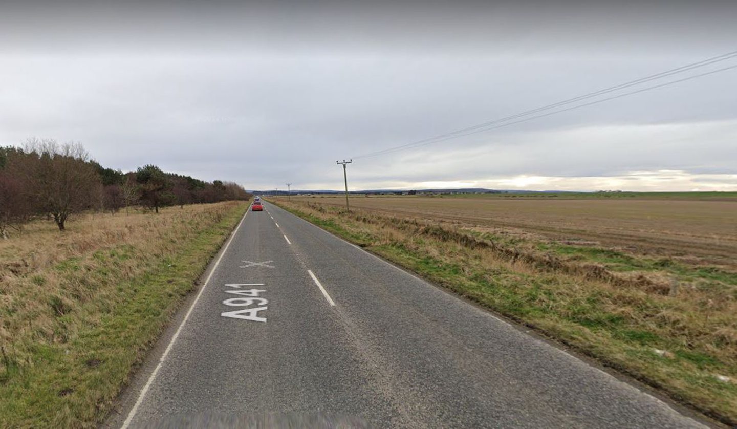 Driver taken to hospital following crash on A941 Elgin to