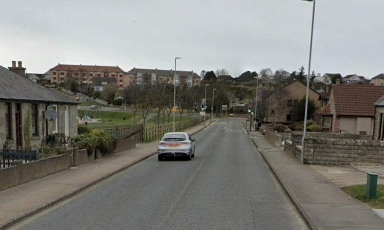 Two vehicle crash on the Elgin Road near Lossiemouth