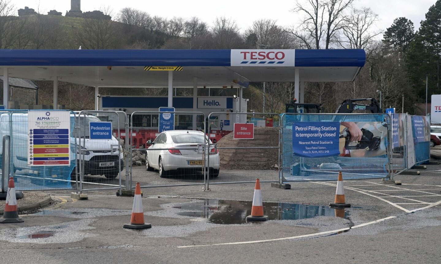 Tesco Elgin petrol station closed for four weeks for maintenance