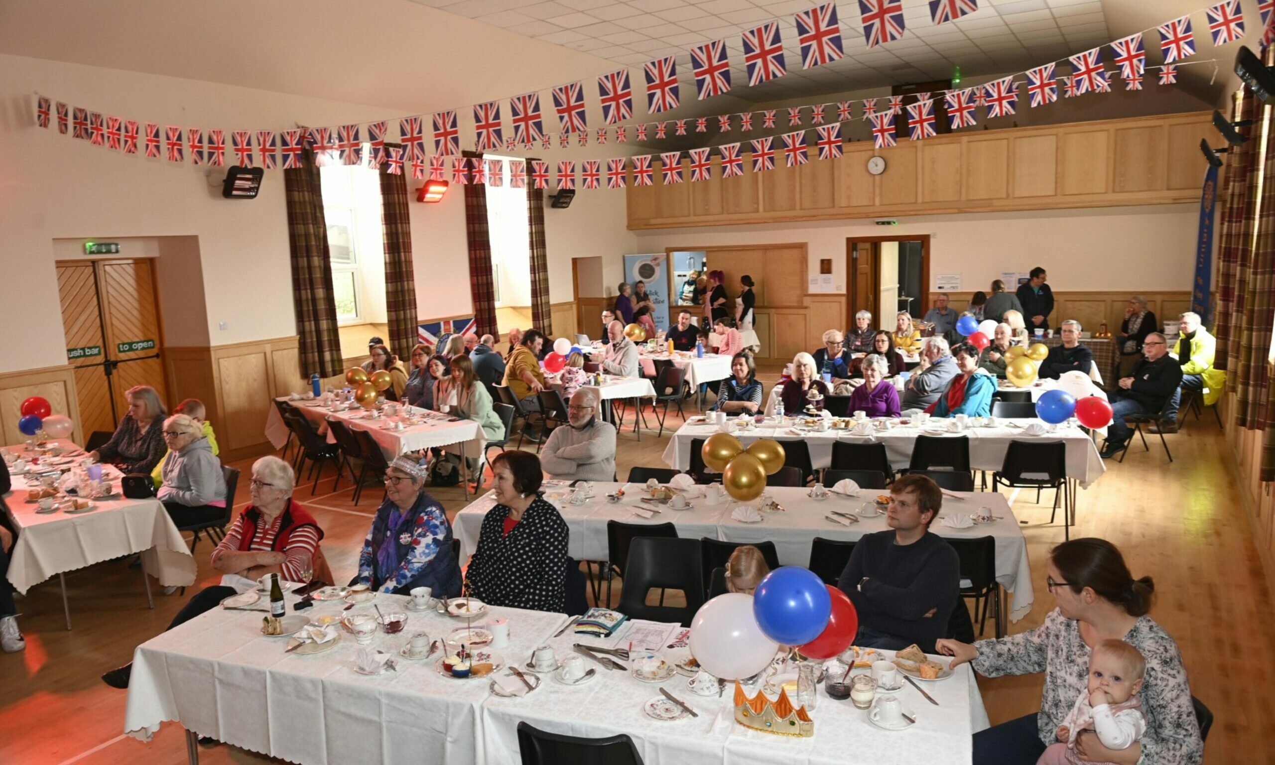 Methlick hall packed as locals watch King Charles' Coronation