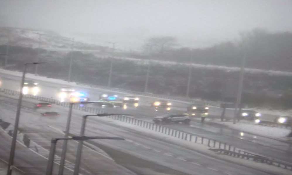 Car sideways across A92 causes closure near Charleston junction