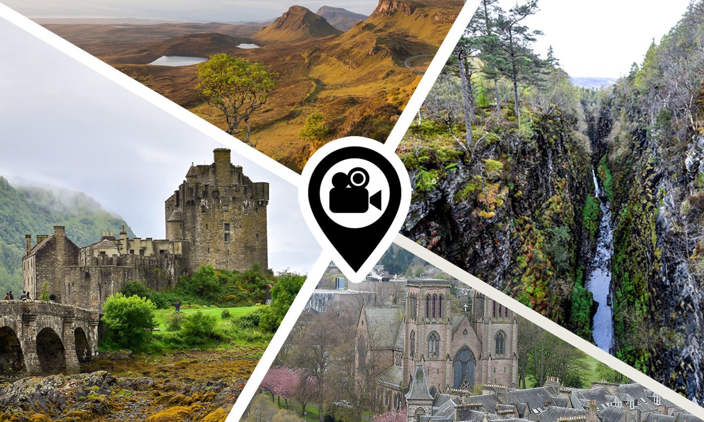 Which 7 movies were filmed at these Highland locations?