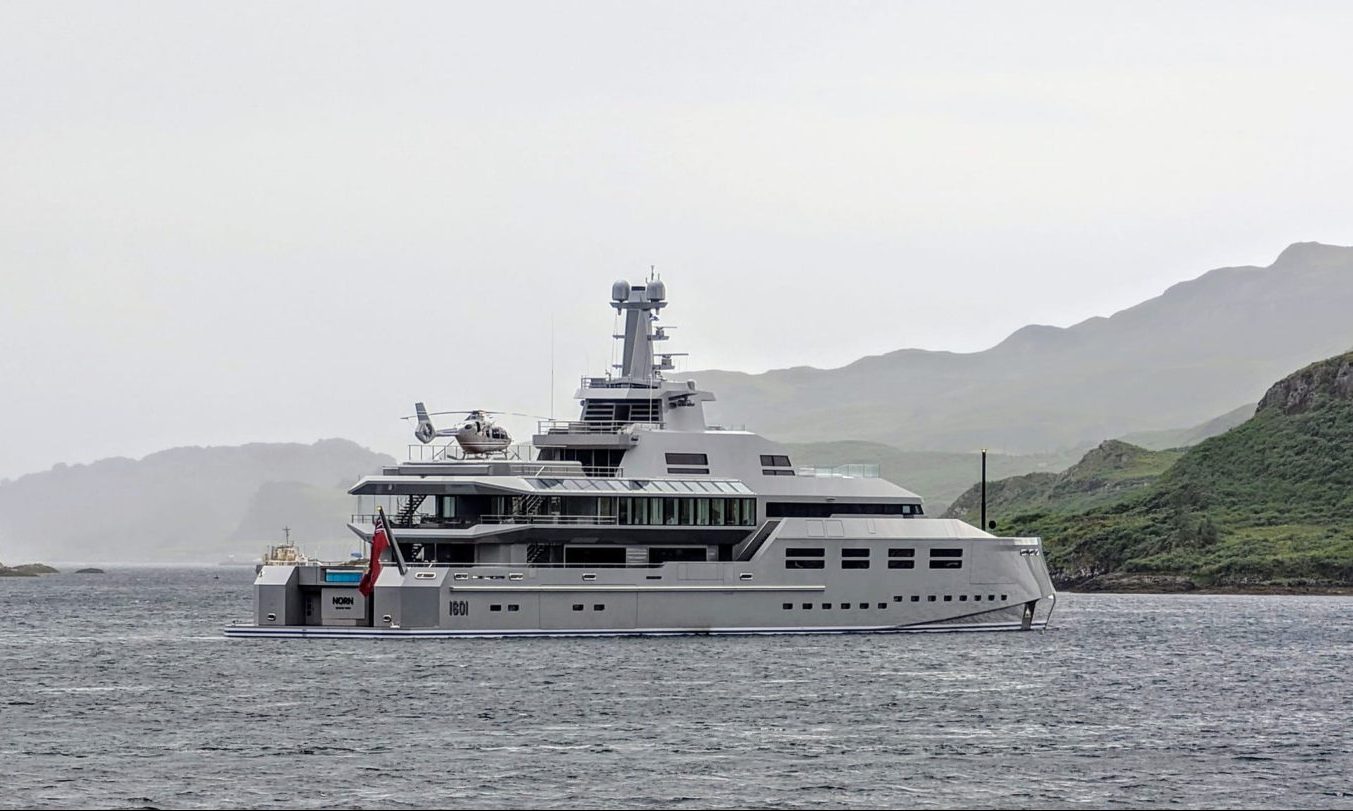 superyacht in oban