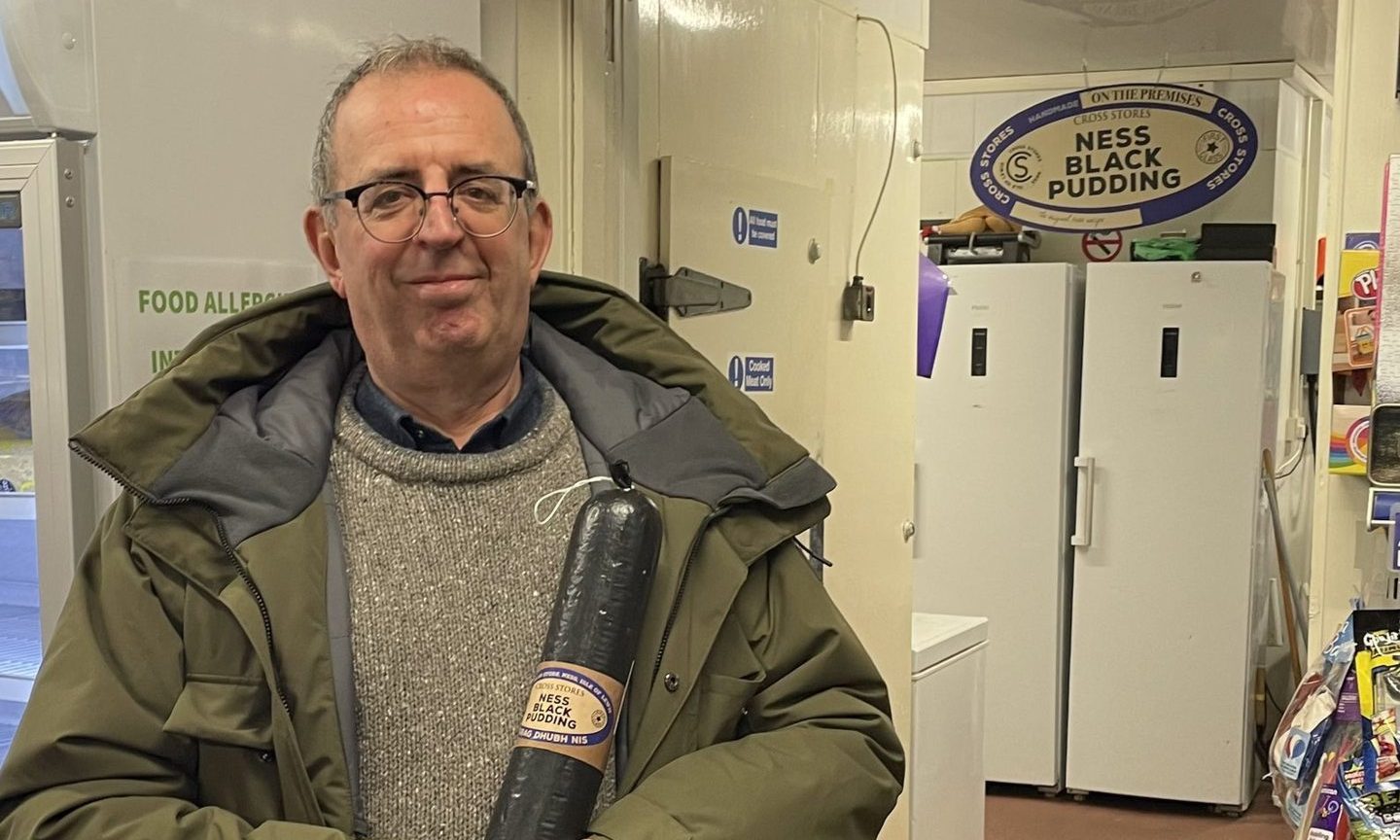 I’m A Celeb star stopped at Stornoway Airport with black pudding