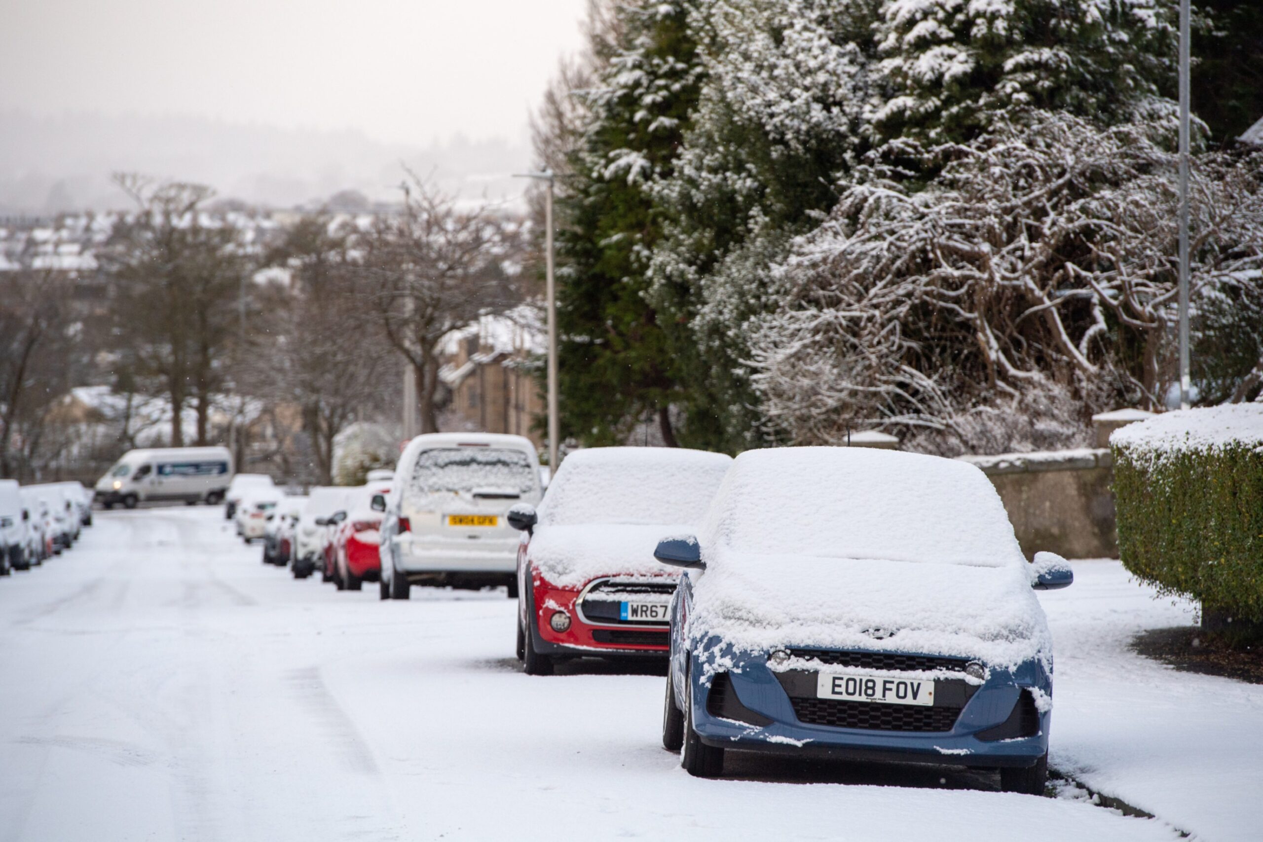 Snow and ice causes travel disruption in the north and north-east