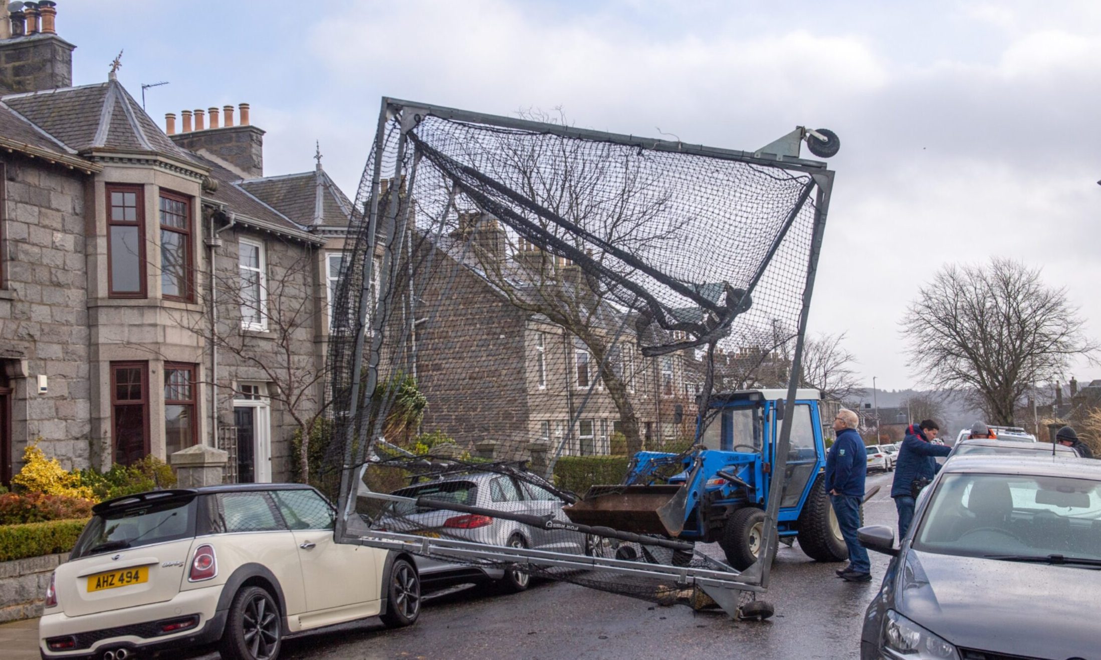 Cranford cars hit by cricket frame in Aberdeen