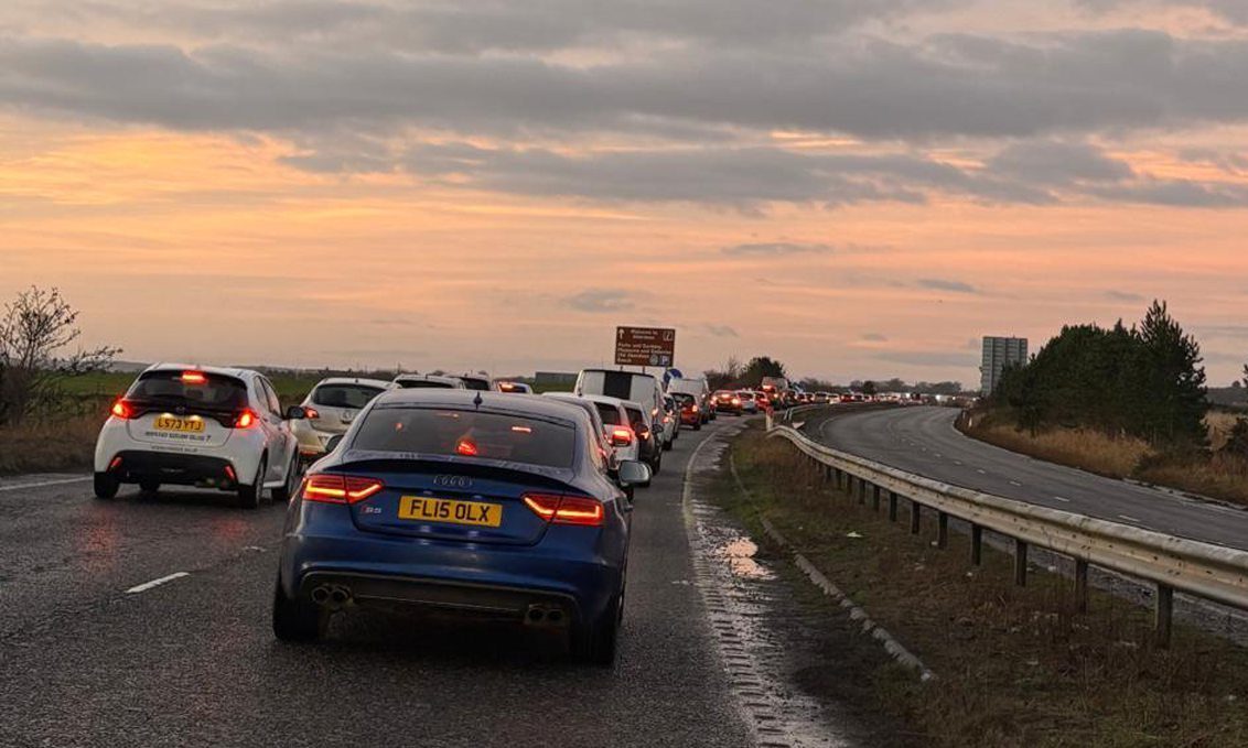 Traffic chaos on A92 near Blackdog as roadworks get underway