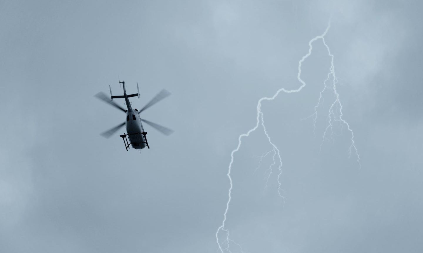 North Sea helicopters grounded due to triggered lightning