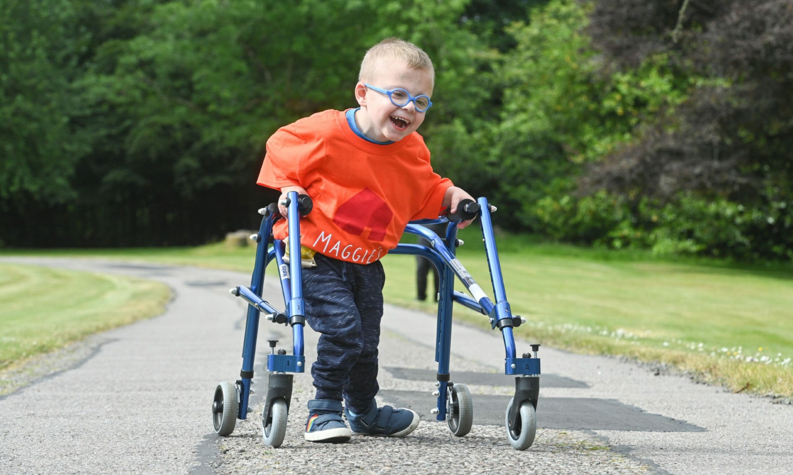 Inspiring four-year-old youngster completes first charity walk in aid ...